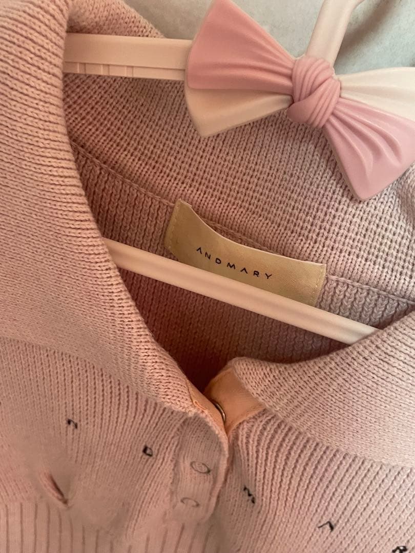 正規品 andmary Lindsay logo tops pink