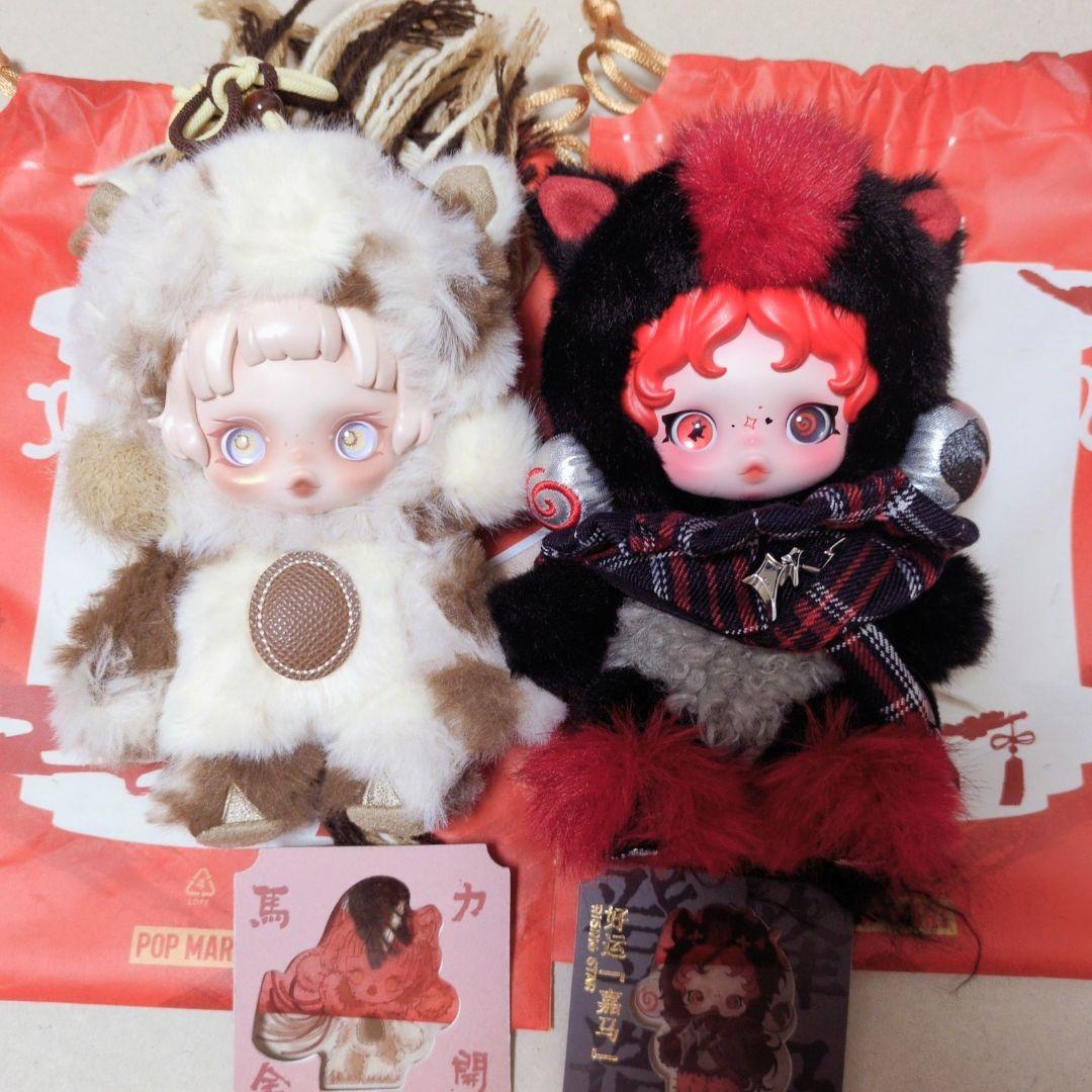 POPMART 馬力全開 スカルパンダ ぬいぐるみペンダント