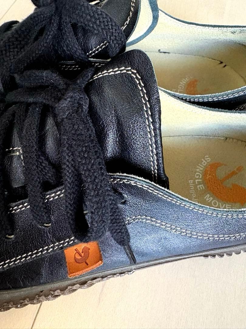 スピングルムーブスニーカー　レザーBlack