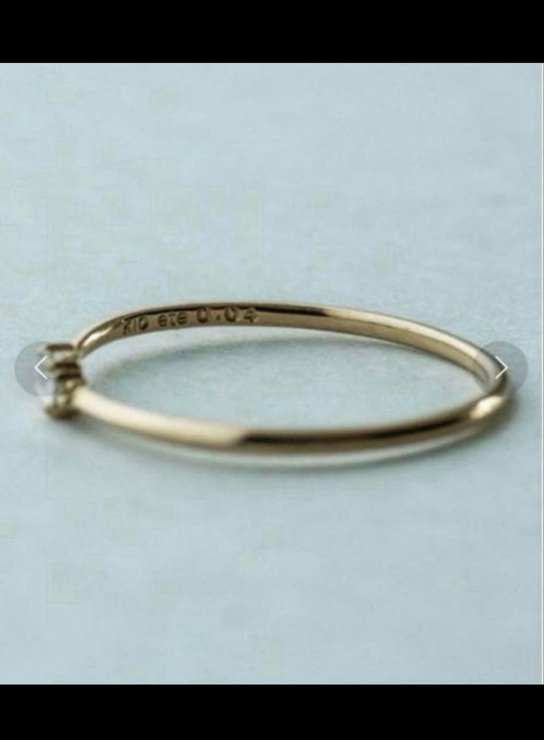 ete k10 ローズカットダイヤモンド　ミストピンク　リング