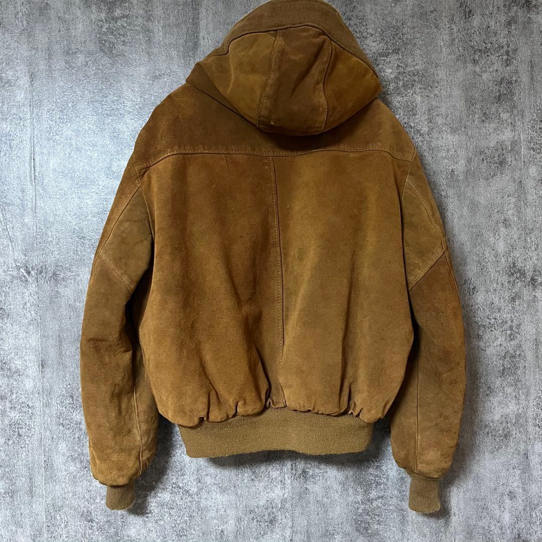 80's Schott スエード レザージャケット USA製 ジップアップ 42