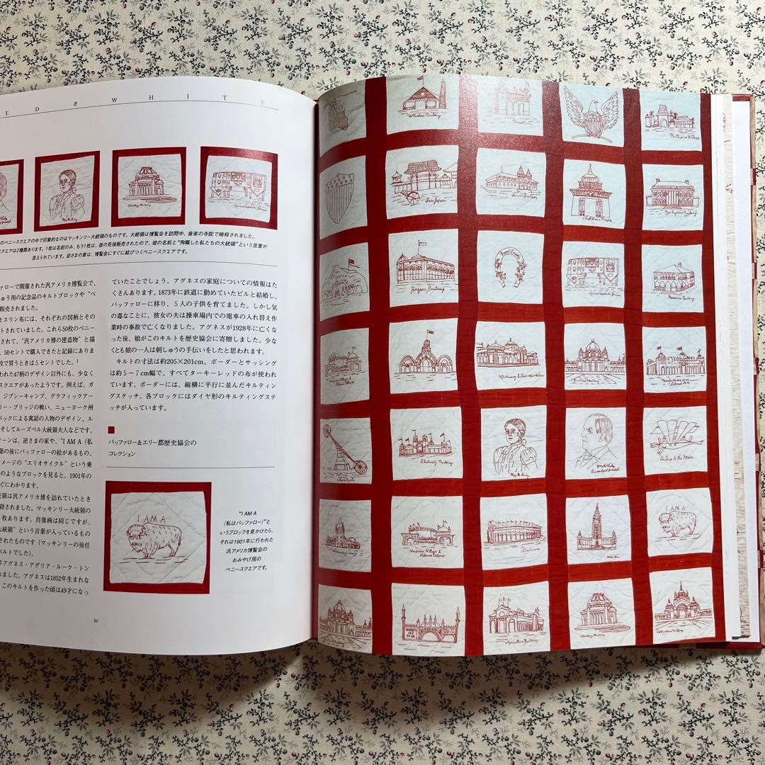 RED&WH ITE アメリカのレッドワークキルトと図案集