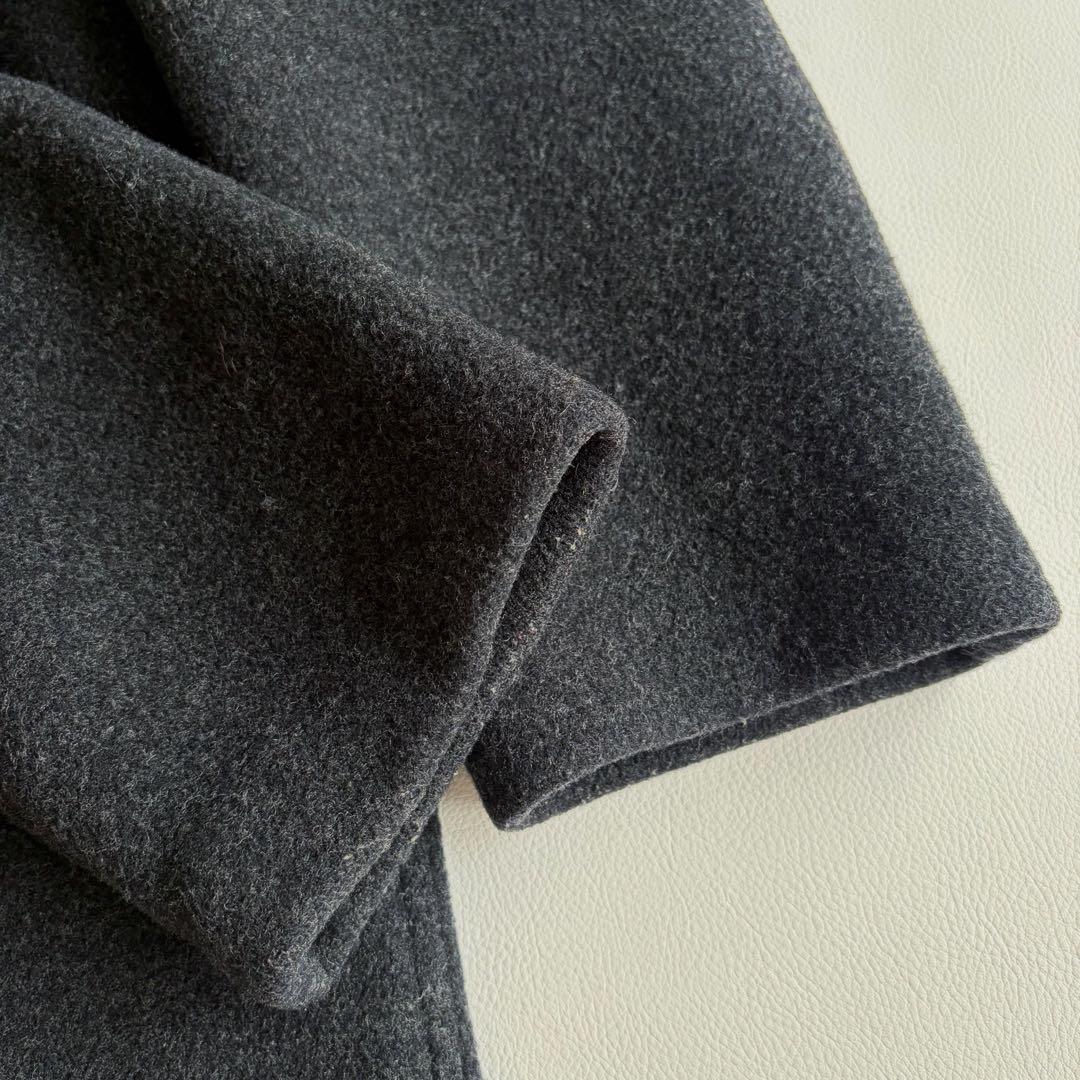 マドモアゼルノンノン　ダッフルコート　ロング　ダブルフェイス　ウール　木製トグル