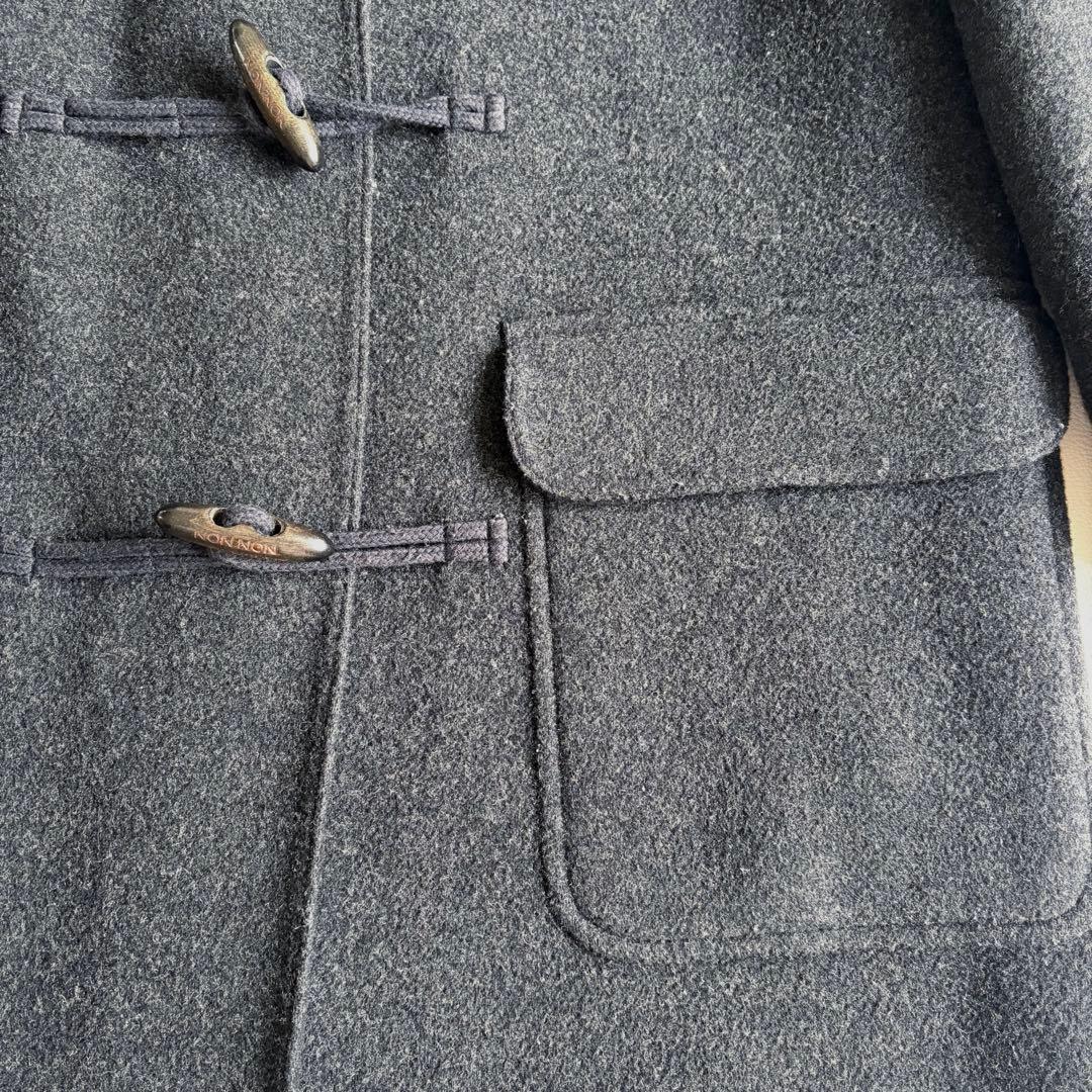 マドモアゼルノンノン　ダッフルコート　ロング　ダブルフェイス　ウール　木製トグル