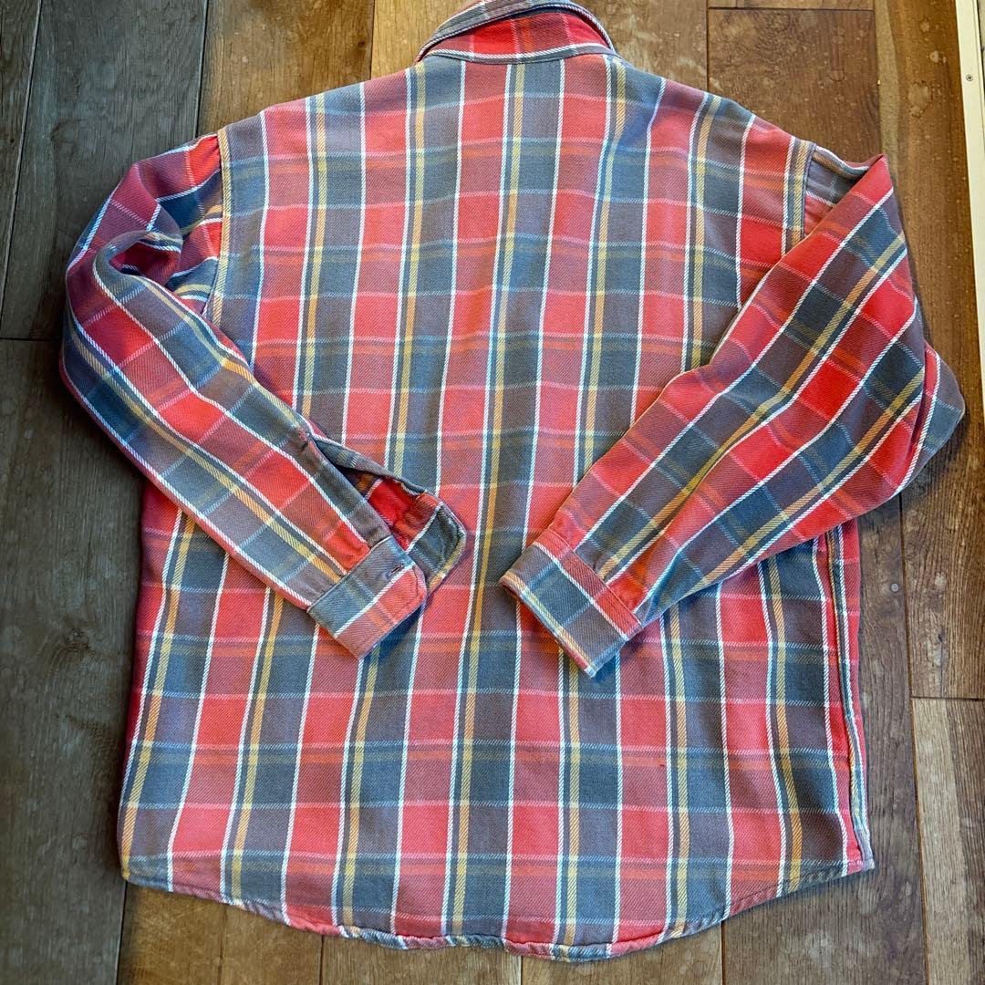 80s USA製 BIGMAC ヘビネル 好配色 ネルシャツ フェード