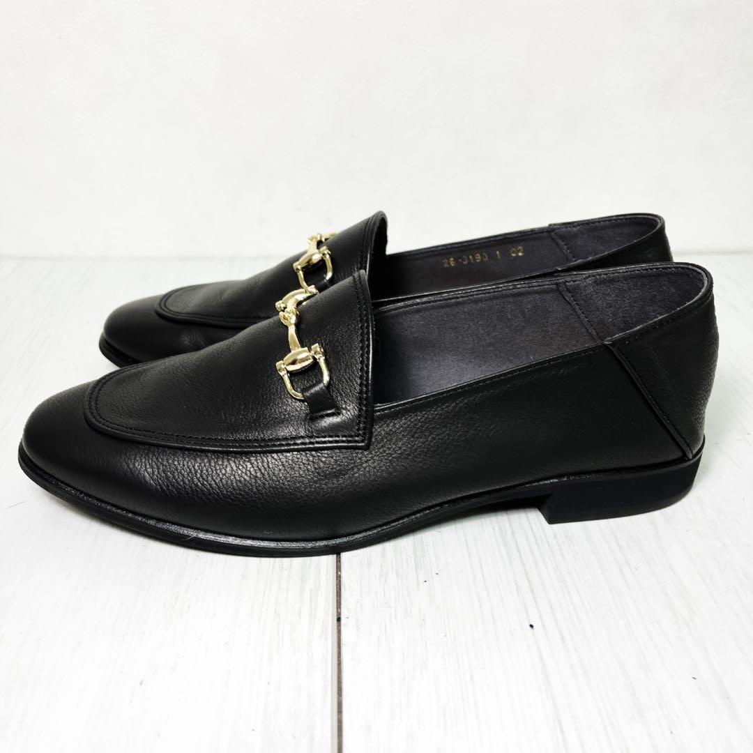 【美品】ルタロン ビットローファー 黒 24.5