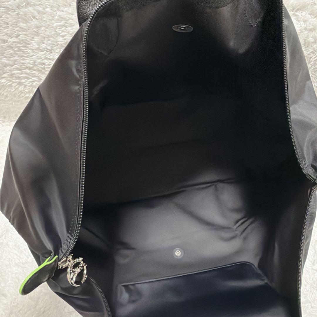 【未使用】LONGCHAMP ボストンバッグ ブラック グリーン1625 XL