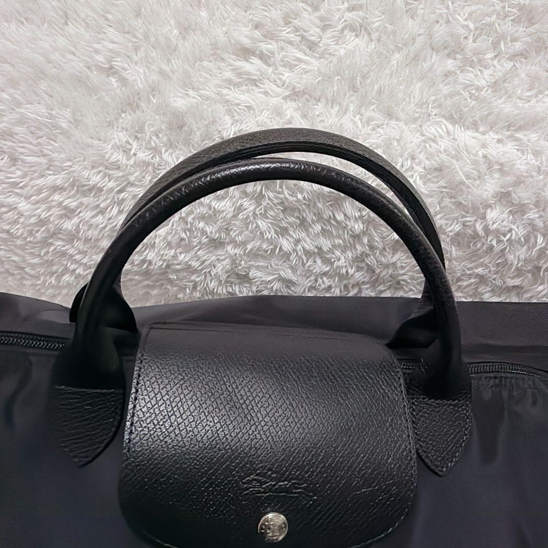 【未使用】LONGCHAMP ボストンバッグ ブラック グリーン1625 XL