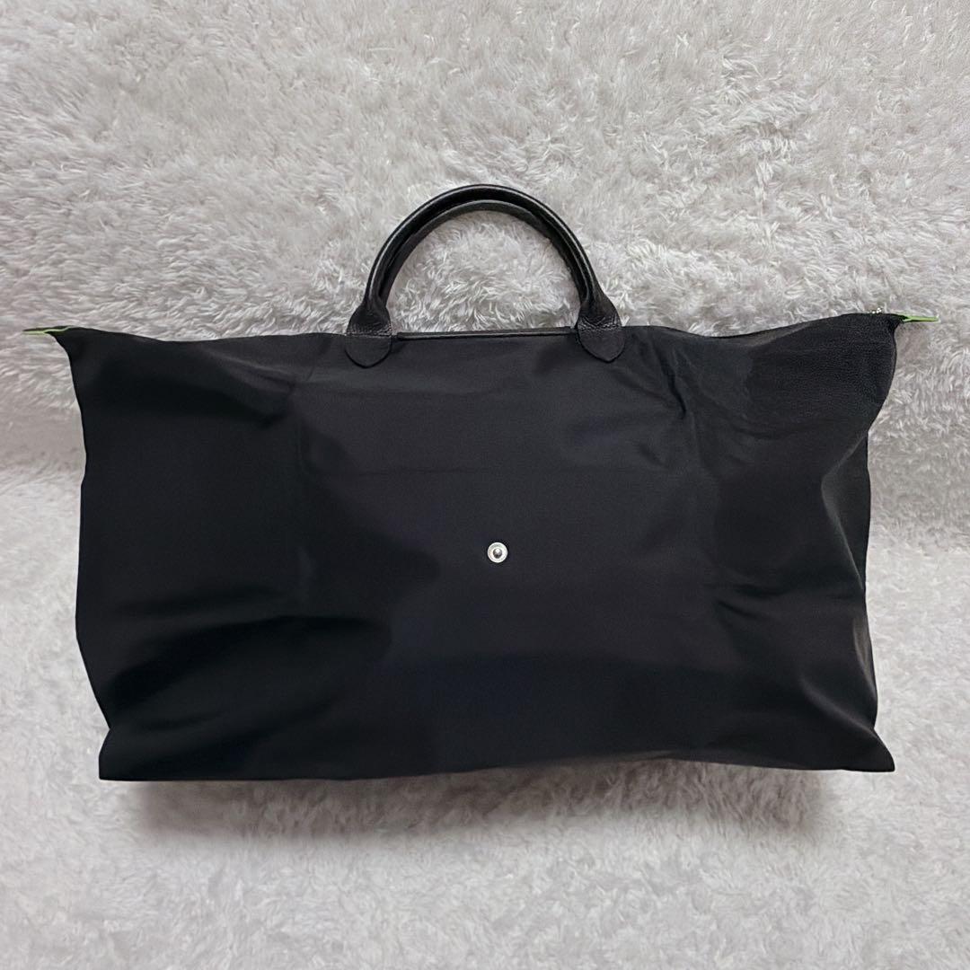 【未使用】LONGCHAMP ボストンバッグ ブラック グリーン1625 XL