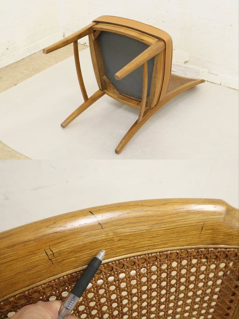 ちずお【ドマーニ】モーガントン・ダイニングチェア③本革・ライトコニャック