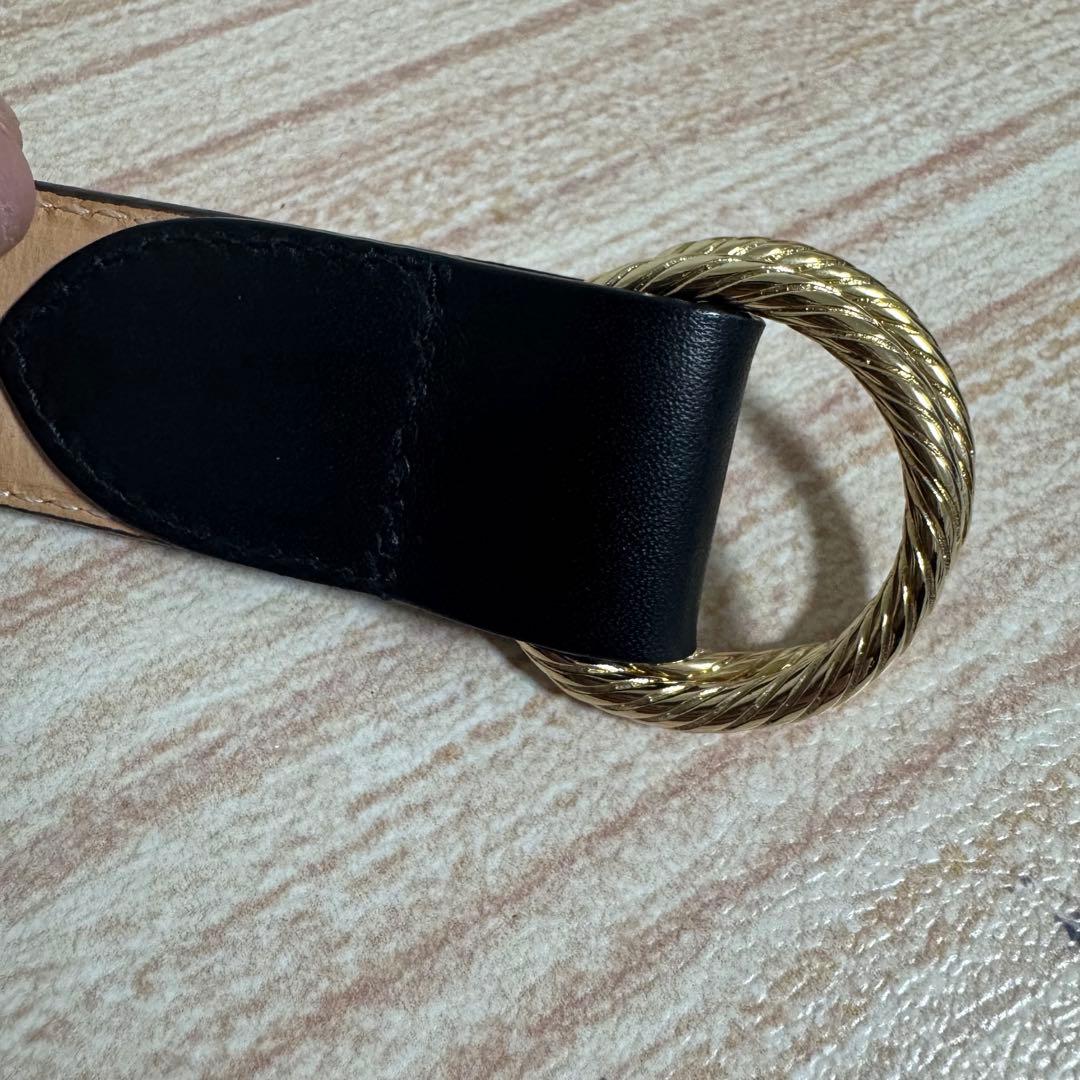 美品/シセイ cisei ベルト ダブルリング C2001 ブラック