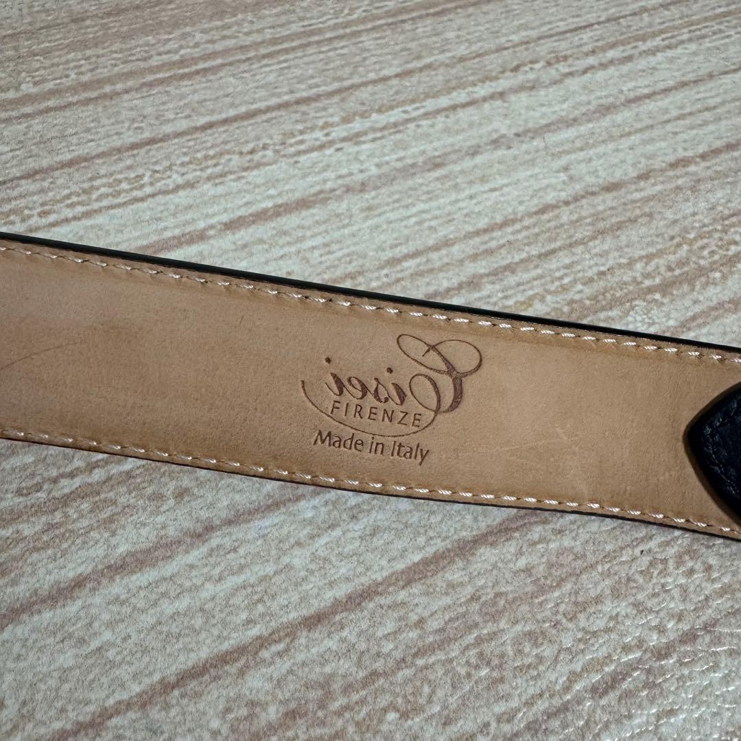 美品/シセイ cisei ベルト ダブルリング C2001 ブラック