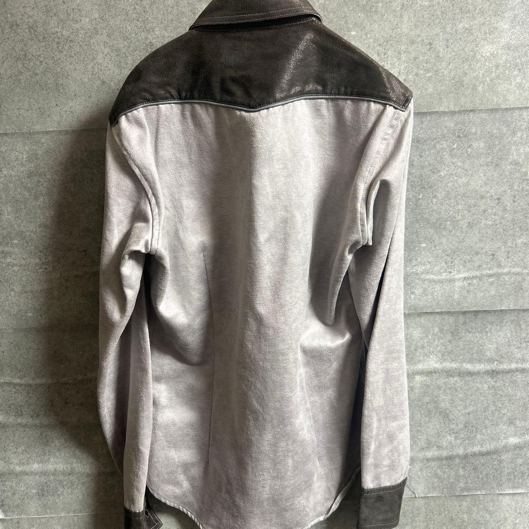 tornado mart レザータッチ ウエスタンシャツ y2k グランジ