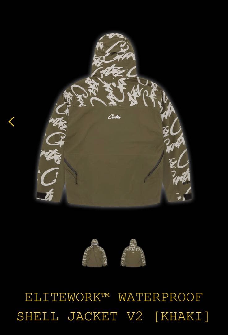 ジャケット・アウター Corteiz WATERPROOF SHELL JACKET V2 KHAKI