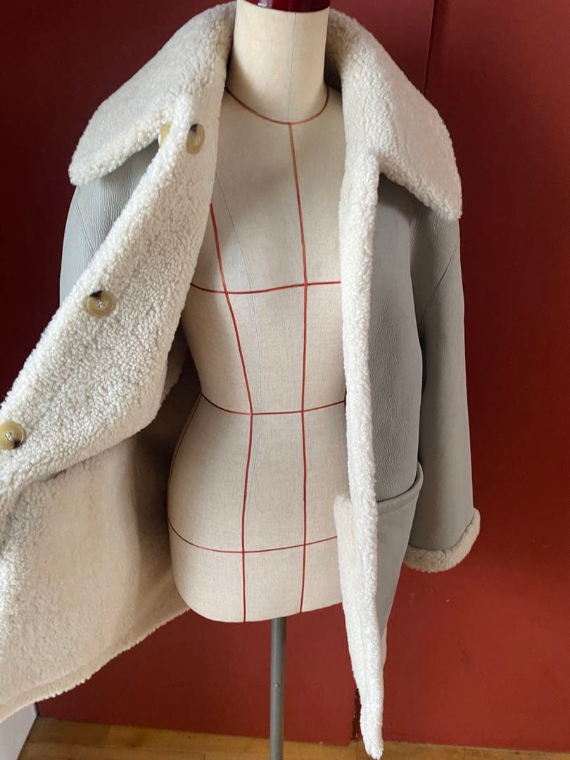 トリーバーチ TORY BURCH ムートンコート リバーシブル リアル羊革ボア