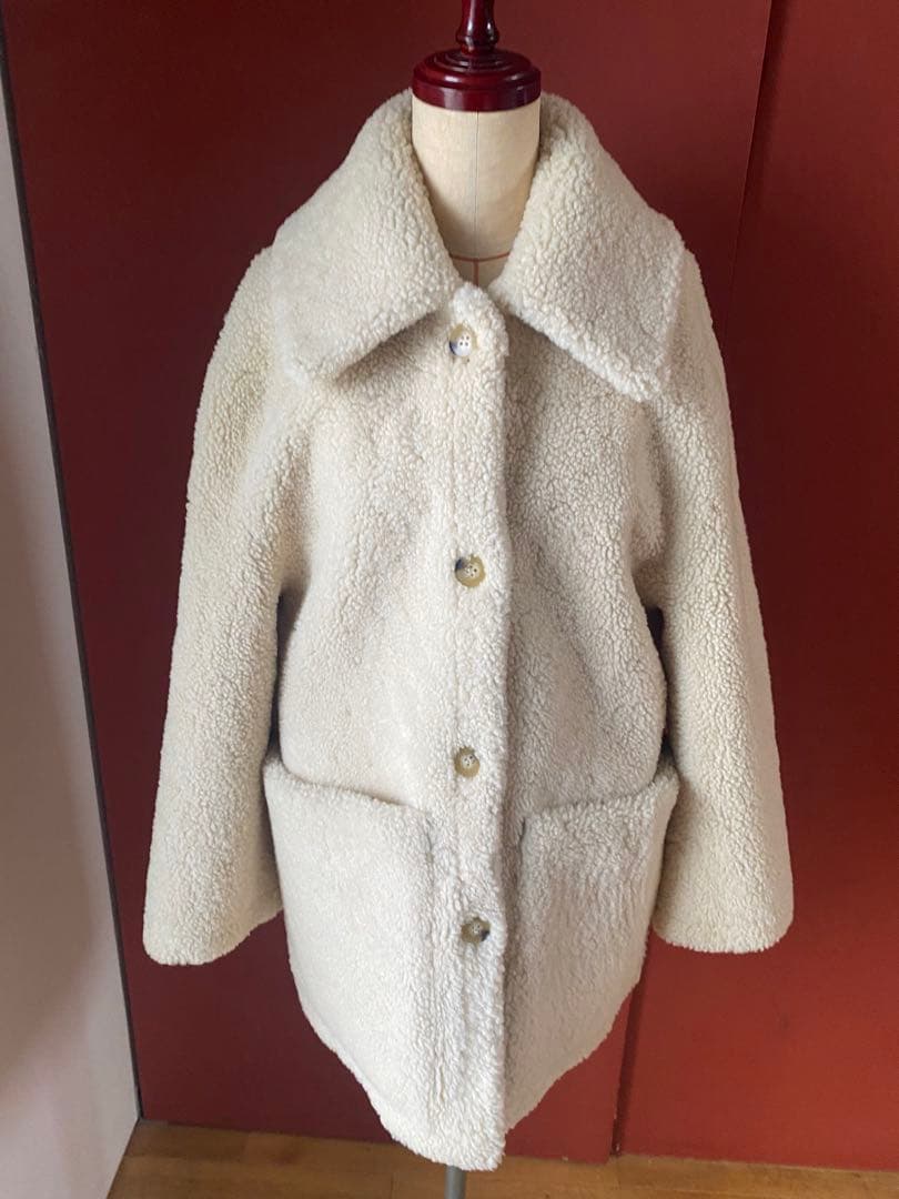 トリーバーチ TORY BURCH ムートンコート リバーシブル リアル羊革ボア