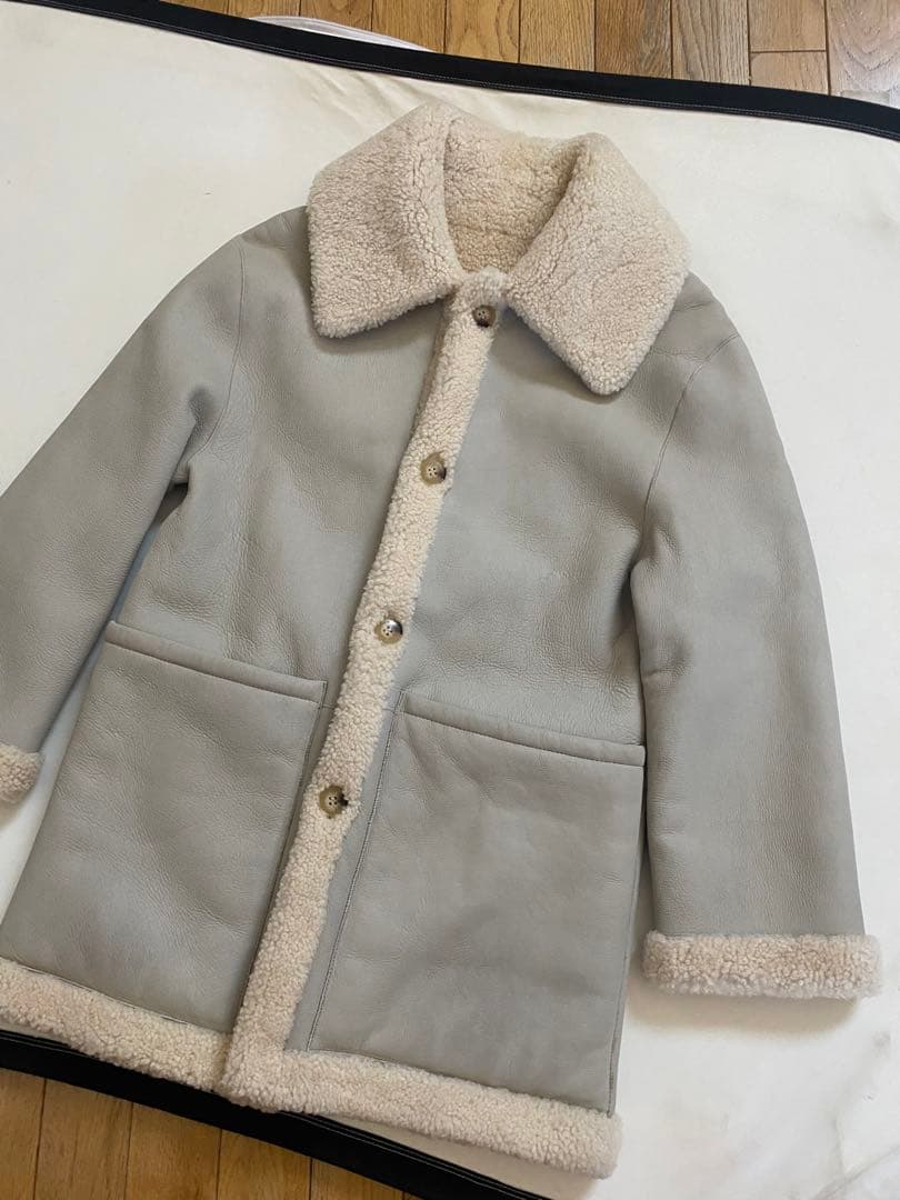 トリーバーチ TORY BURCH ムートンコート リバーシブル リアル羊革ボア