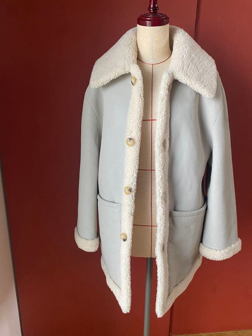 トリーバーチ TORY BURCH ムートンコート リバーシブル リアル羊革ボア