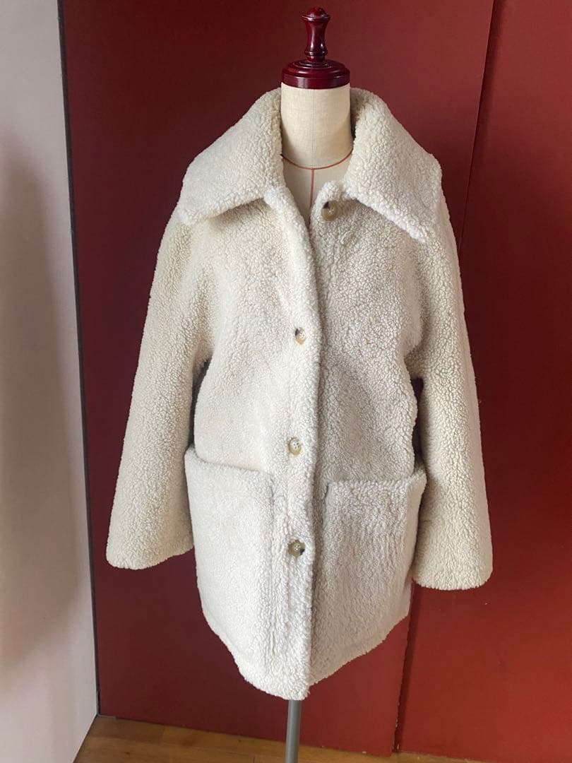 トリーバーチ TORY BURCH ムートンコート リバーシブル リアル羊革ボア