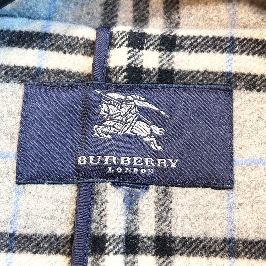 希少✨️BURBERRY ノバチェック ダッフルコート ネイビー グレー XS