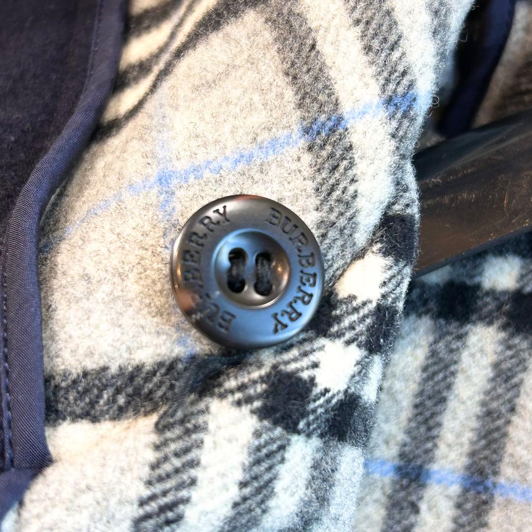希少✨️BURBERRY ノバチェック ダッフルコート ネイビー グレー XS