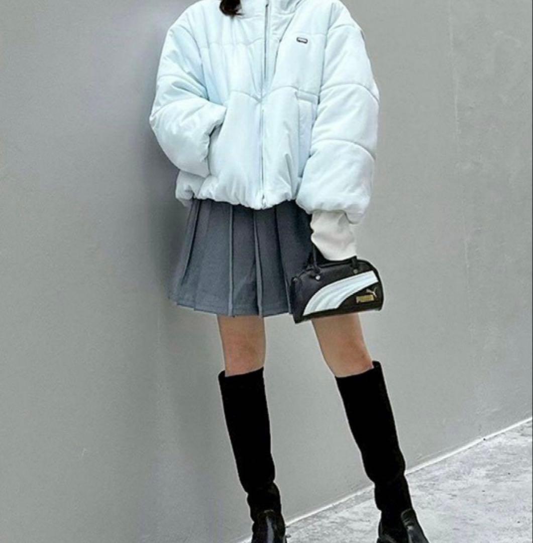 みーちゃん♡【SNIDEL×PUMA】中綿ショートブルゾン LBLU 水色