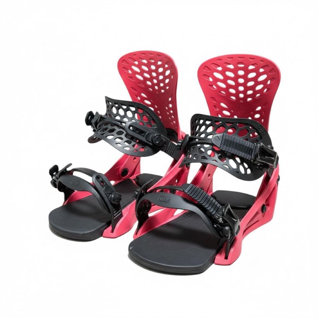 FLUX PR バインディング ML 赤ピンク ビス付 スノボ ビンディング