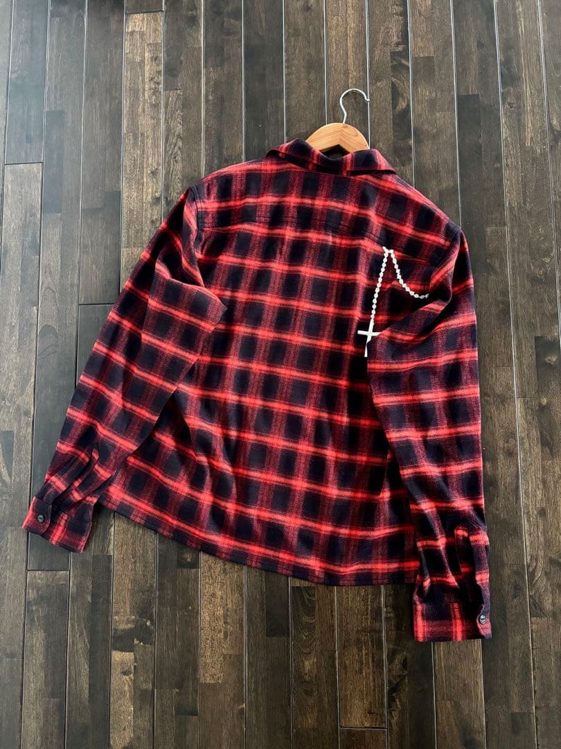 WIND AND SEA/未使用近 サンタクルーズ オンブレチェック 赤×黒 M