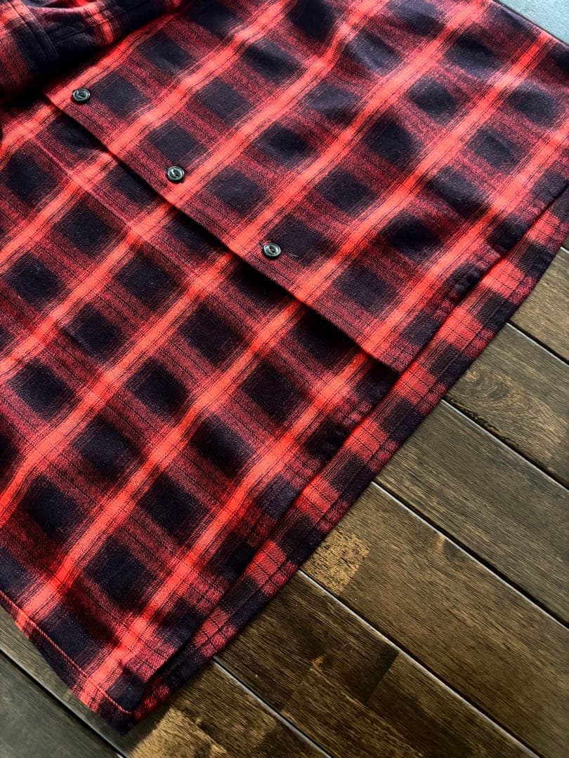 WIND AND SEA/未使用近 サンタクルーズ オンブレチェック 赤×黒 M