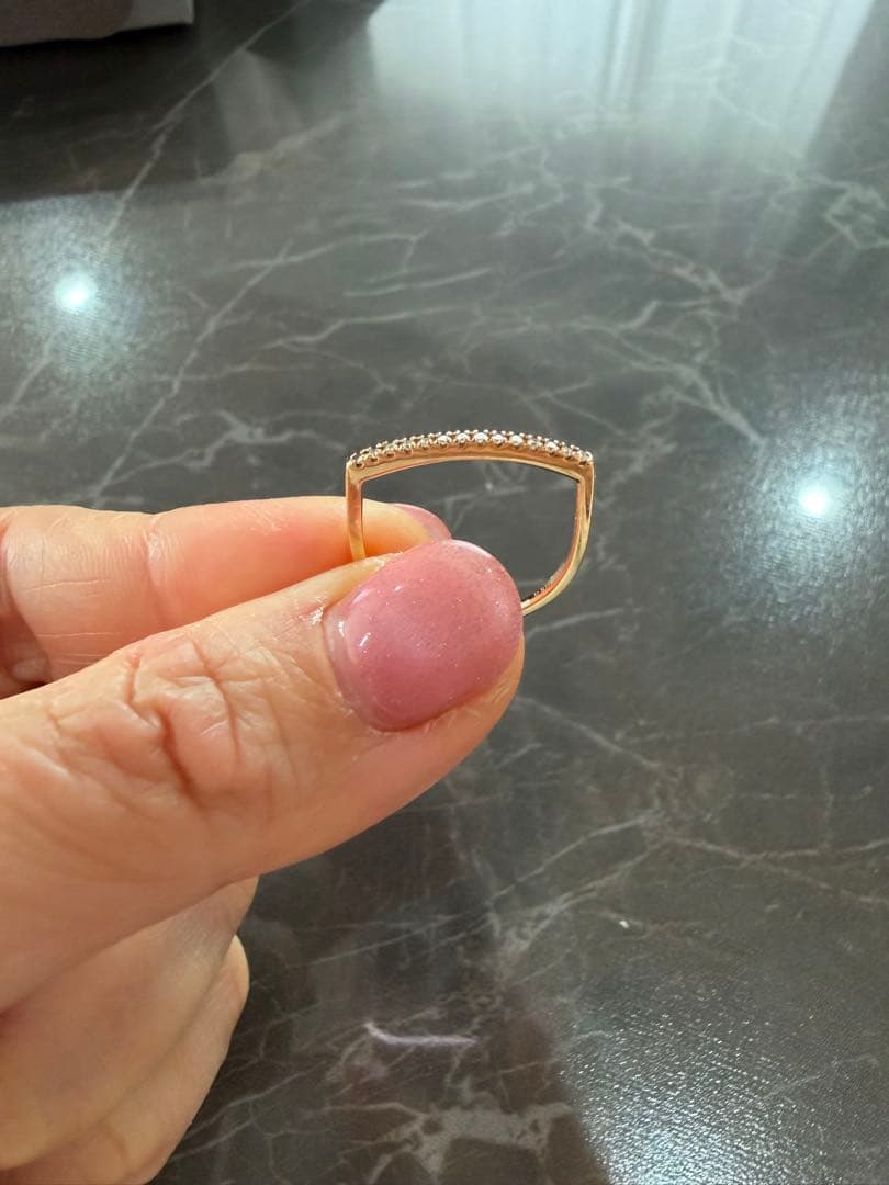 GOSSAMER U シェープ ダイヤモンドリング　♯12