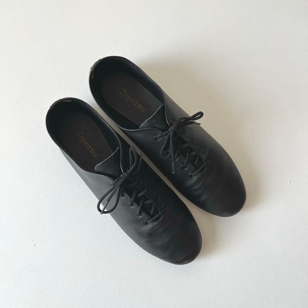 【Sale】Repetto Jazz 黒43レザー レペット ジャズ