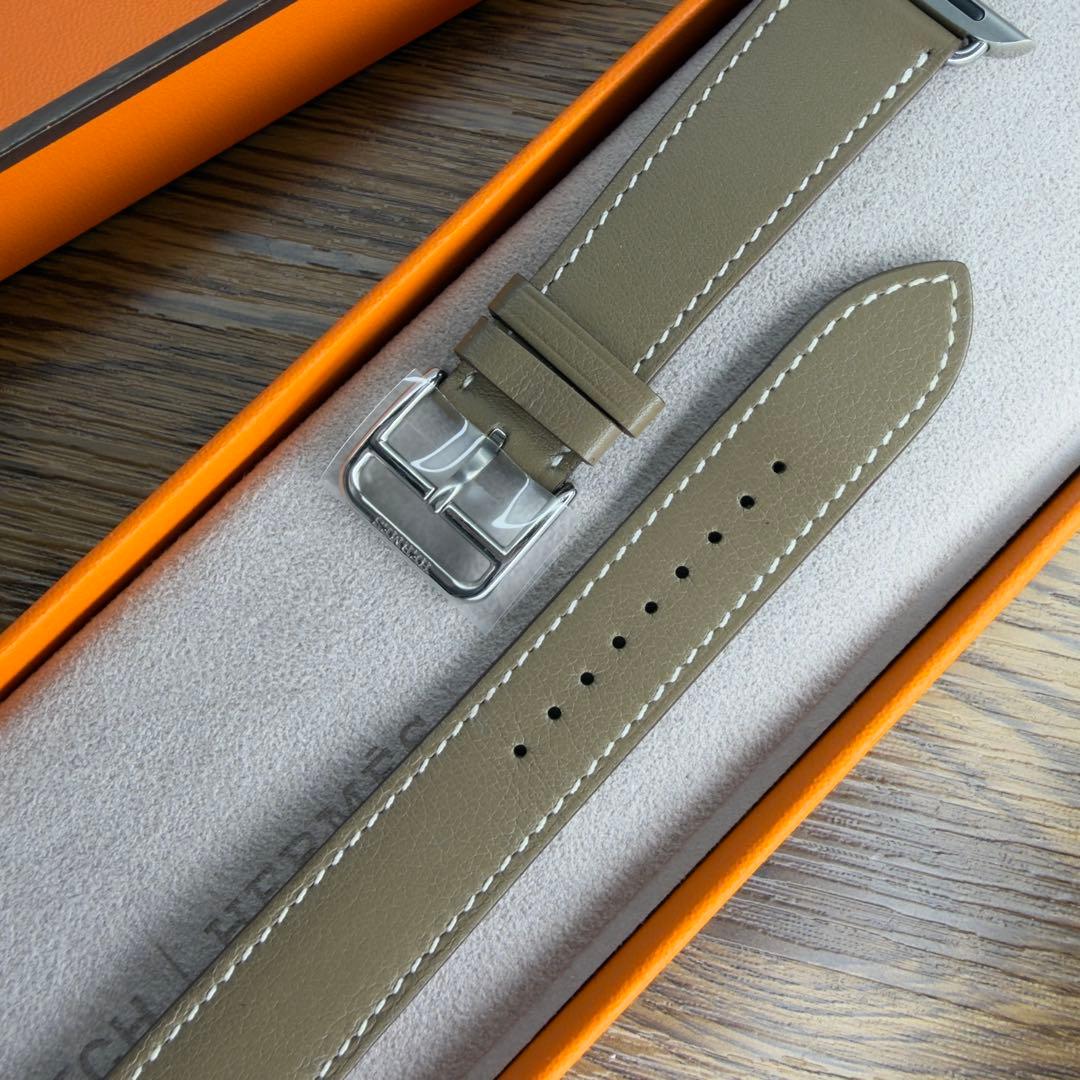 2999 ほぼ未使用　Apple Watch エルメス　エトゥープ　二重レザー