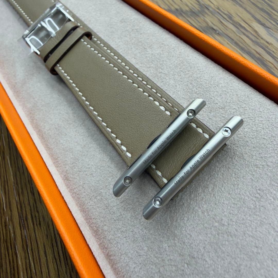 2999 ほぼ未使用　Apple Watch エルメス　エトゥープ　二重レザー