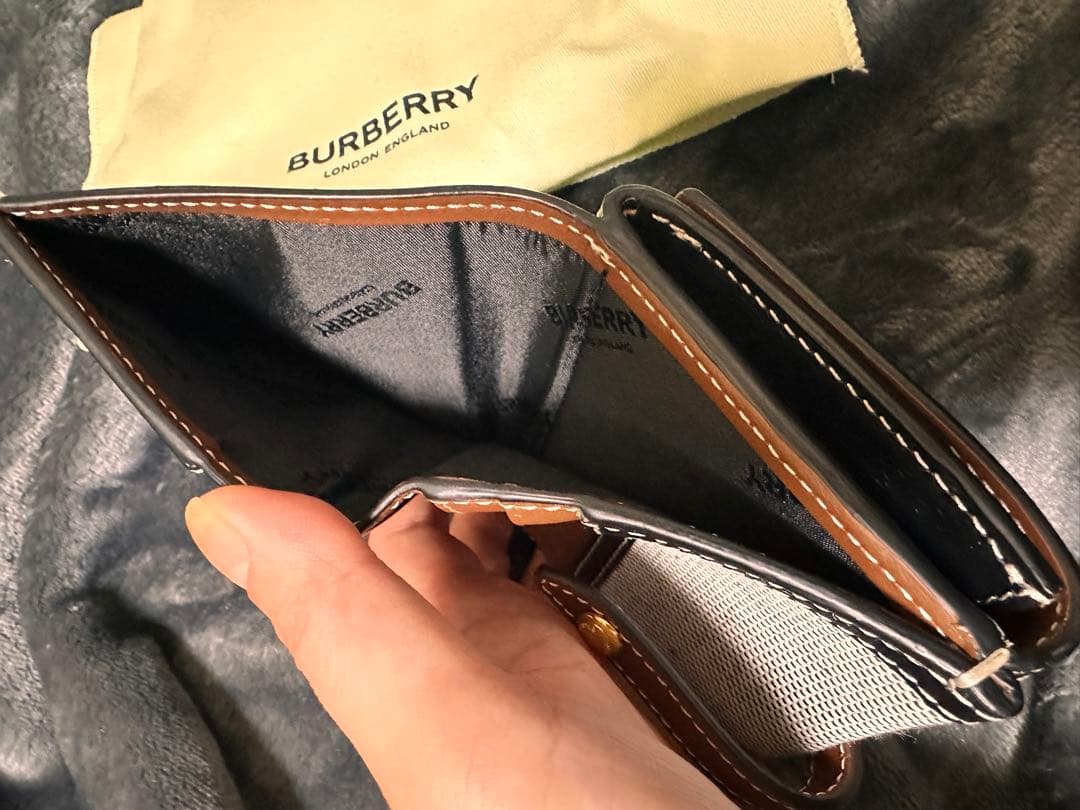 BURBERRY 3つ折り財布 キャンバス