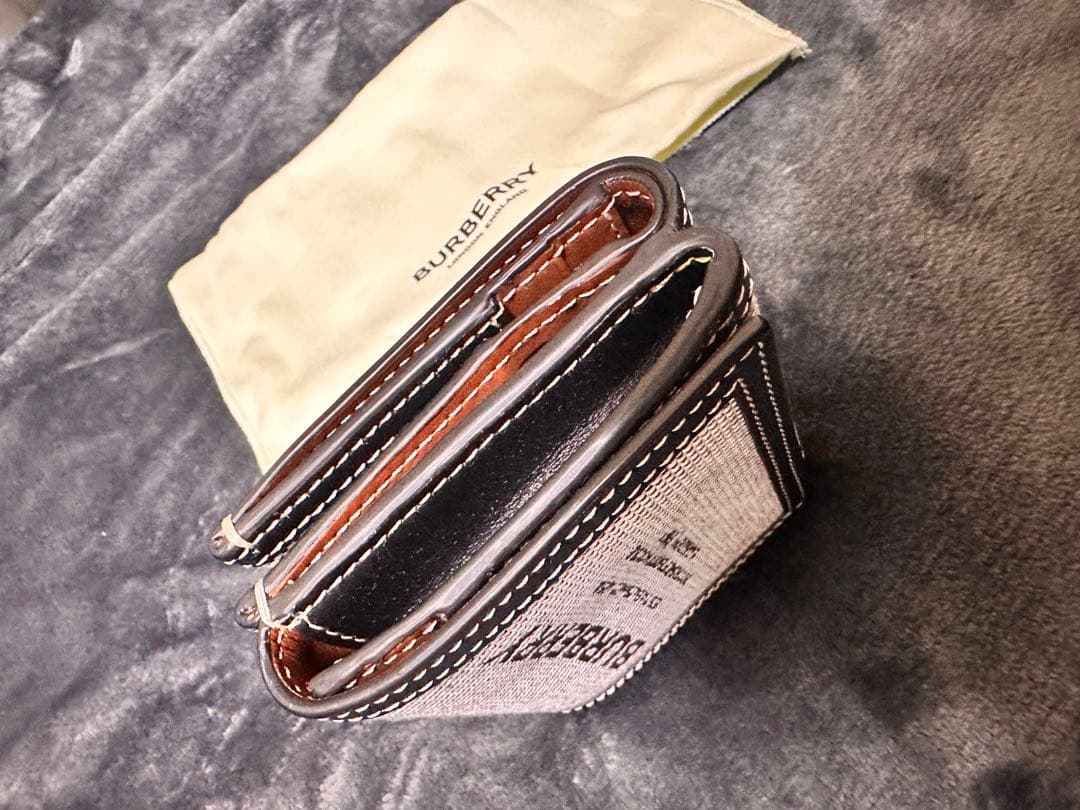 BURBERRY 3つ折り財布 キャンバス