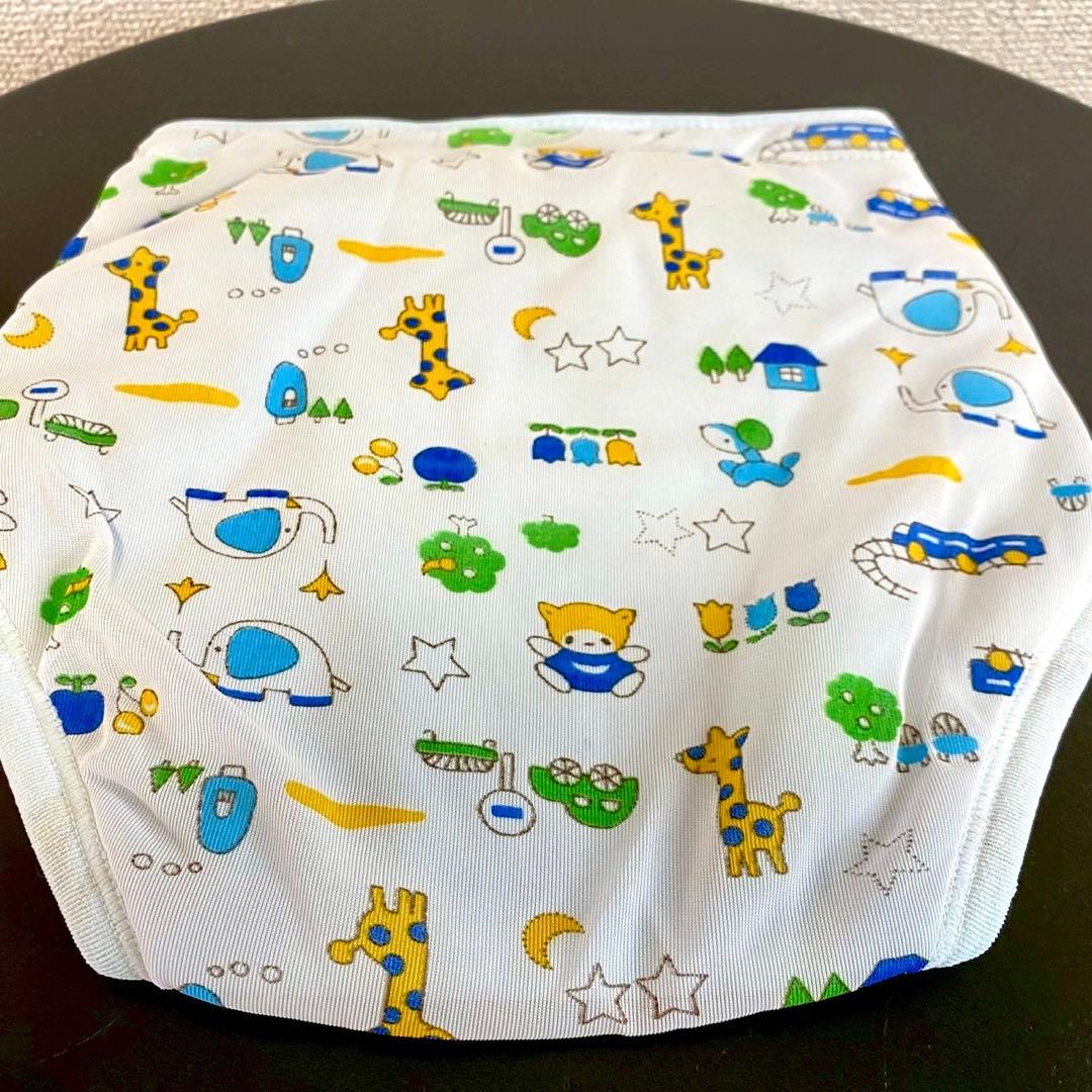 限定1 レトロ オムツカバー 2種 アニマル 動物　キリン 鳥　犬　車　花