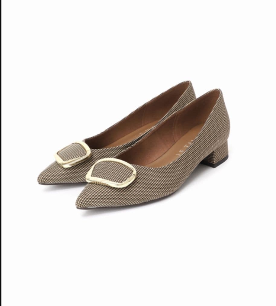 LE TALON パンプス 3cmポインテッドニュアンスバックルパンプス