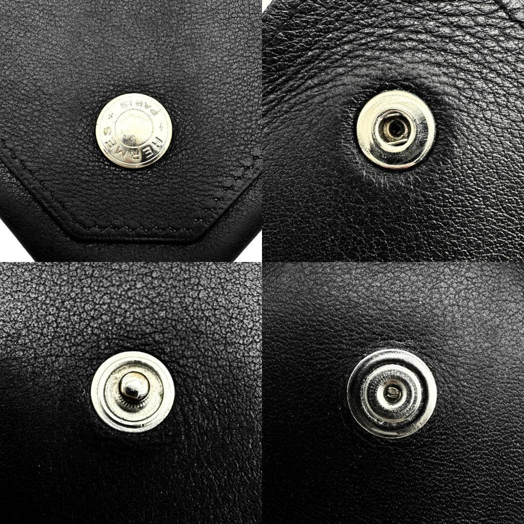 【美品】エルメス ルヴァンキャトル レザー ブラック ケース CA4