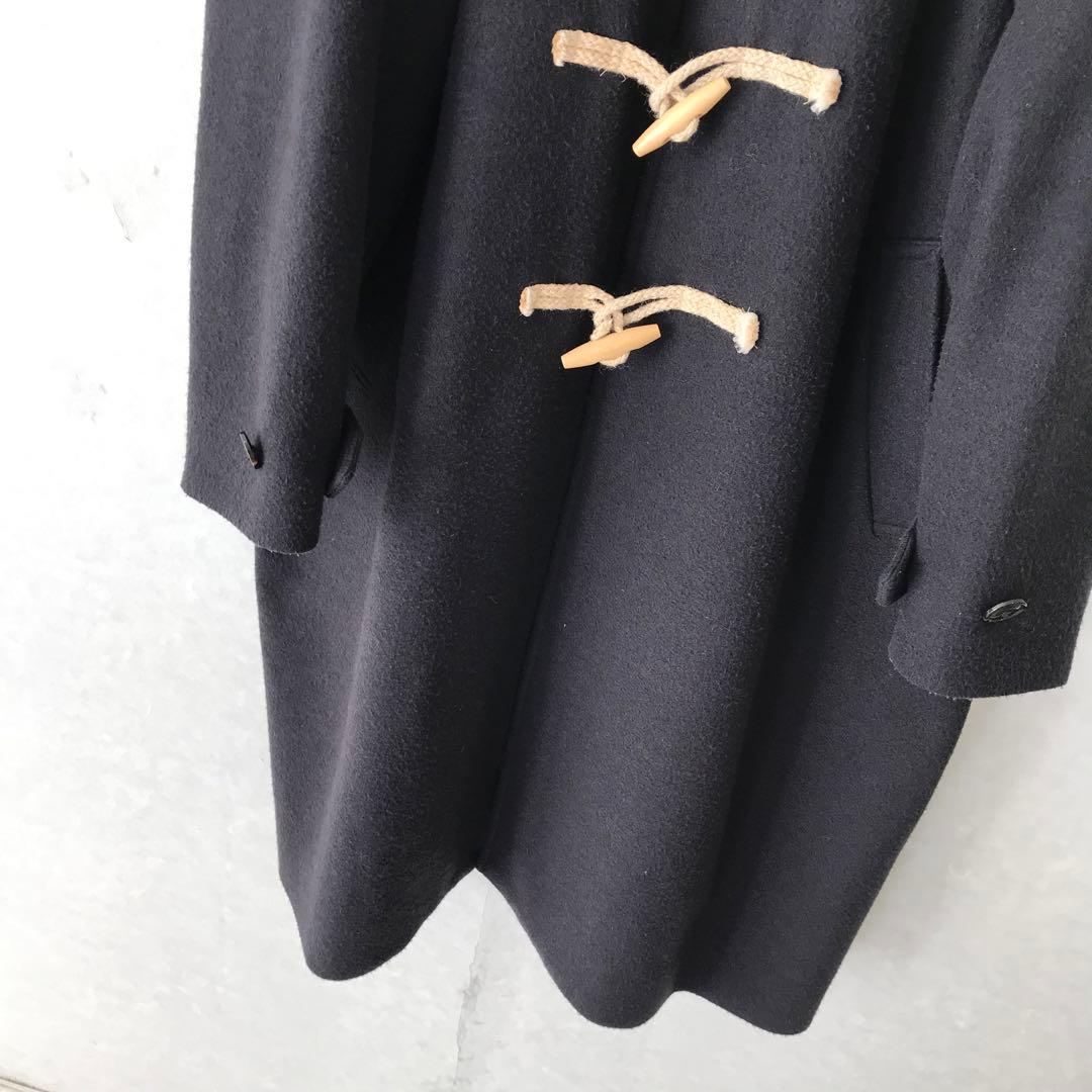 Ｂｏｎａｐｐｅｔｉｔ メルトンウール ロングダッフルコート 美品 38 紺