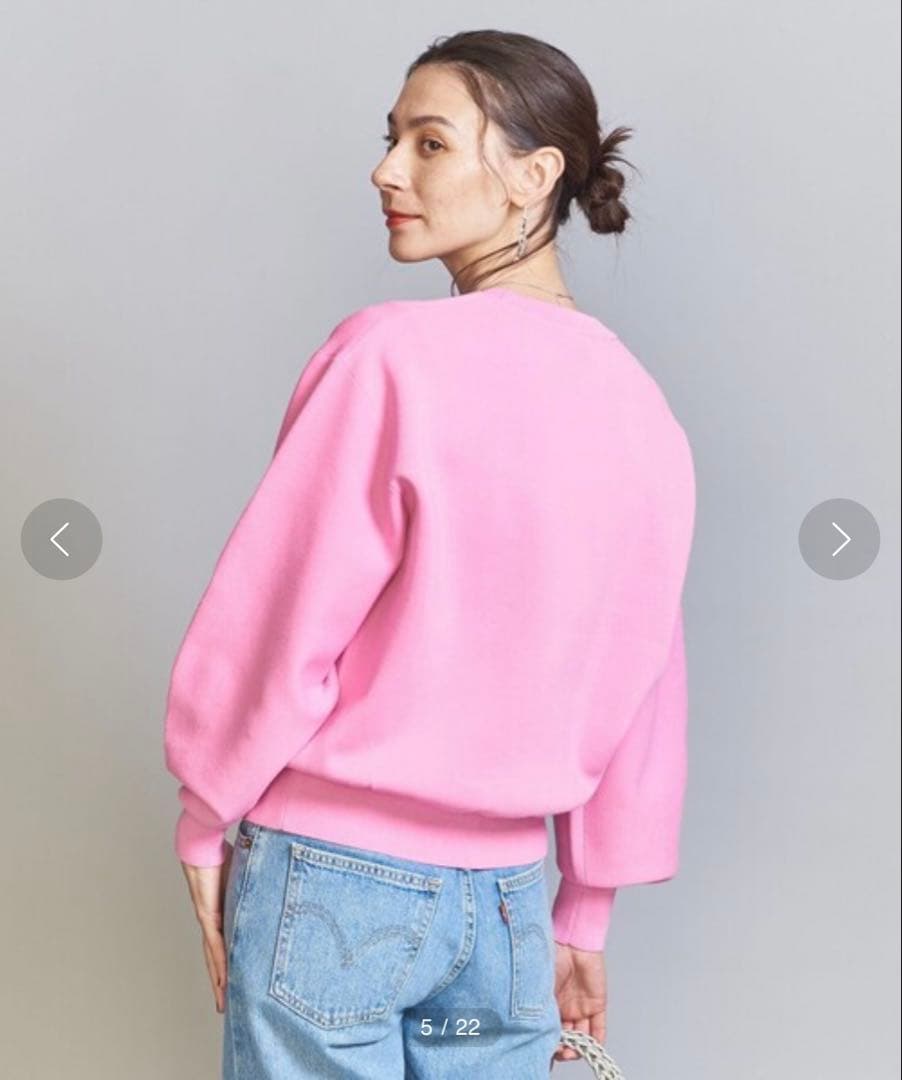 【みぃぽ 】BEAUTY&YOUTH ミラノリブニット