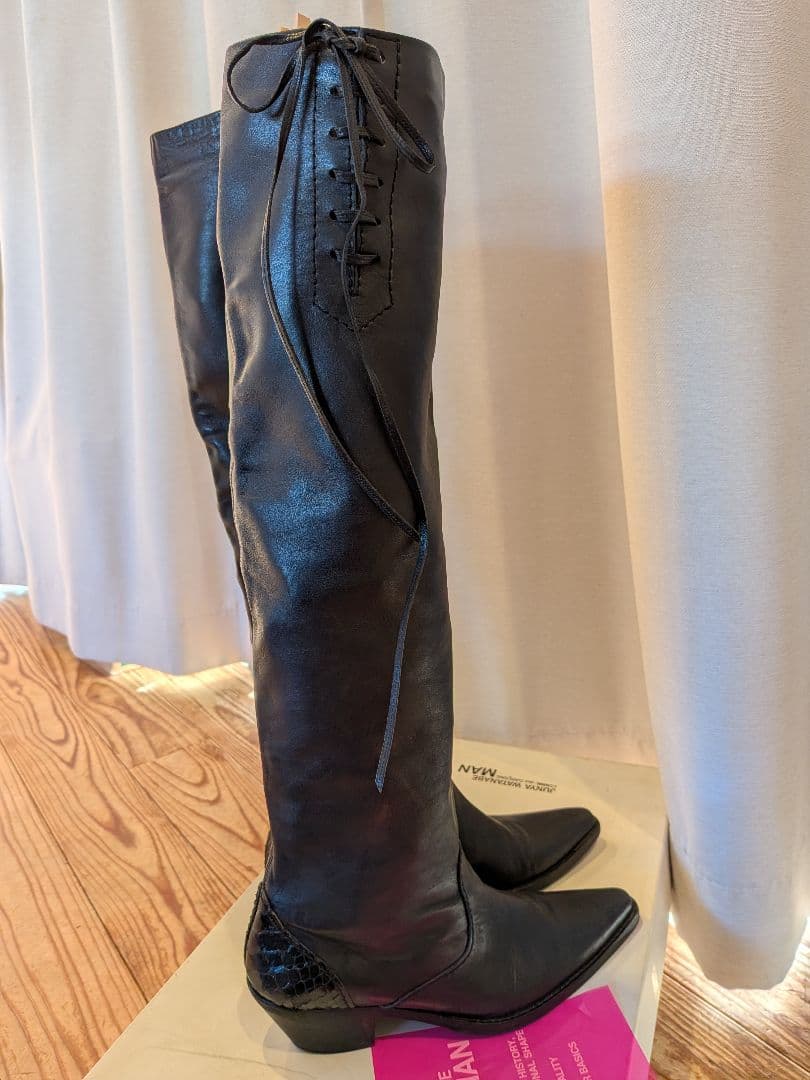 コムデギャルソン ジュンヤワタナベ ロングブーツ M ブラック