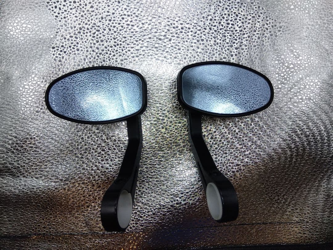 rizomaバイクミラー左右セット ブラック ボルト式