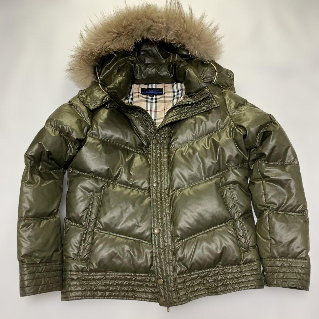 【美品】バーバリーブルーレーベル ダウンジャケット ノバチェック ショート丈