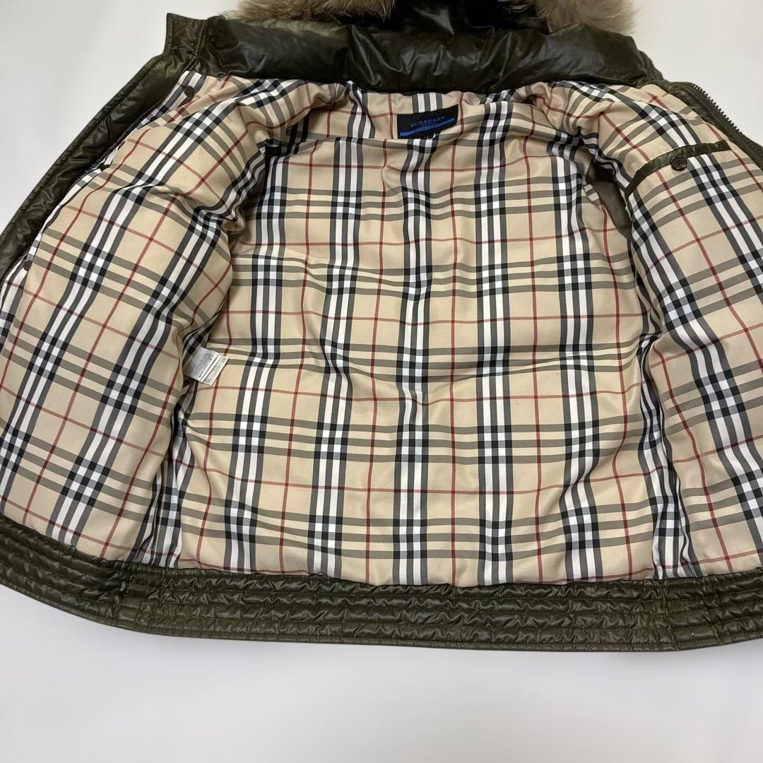 【美品】バーバリーブルーレーベル ダウンジャケット ノバチェック ショート丈