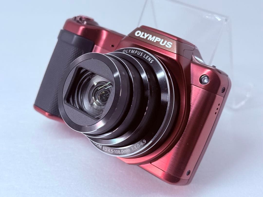 OLYMPUS STYLUS SZ-15レッド 動作確認済 24倍ズーム レトロ