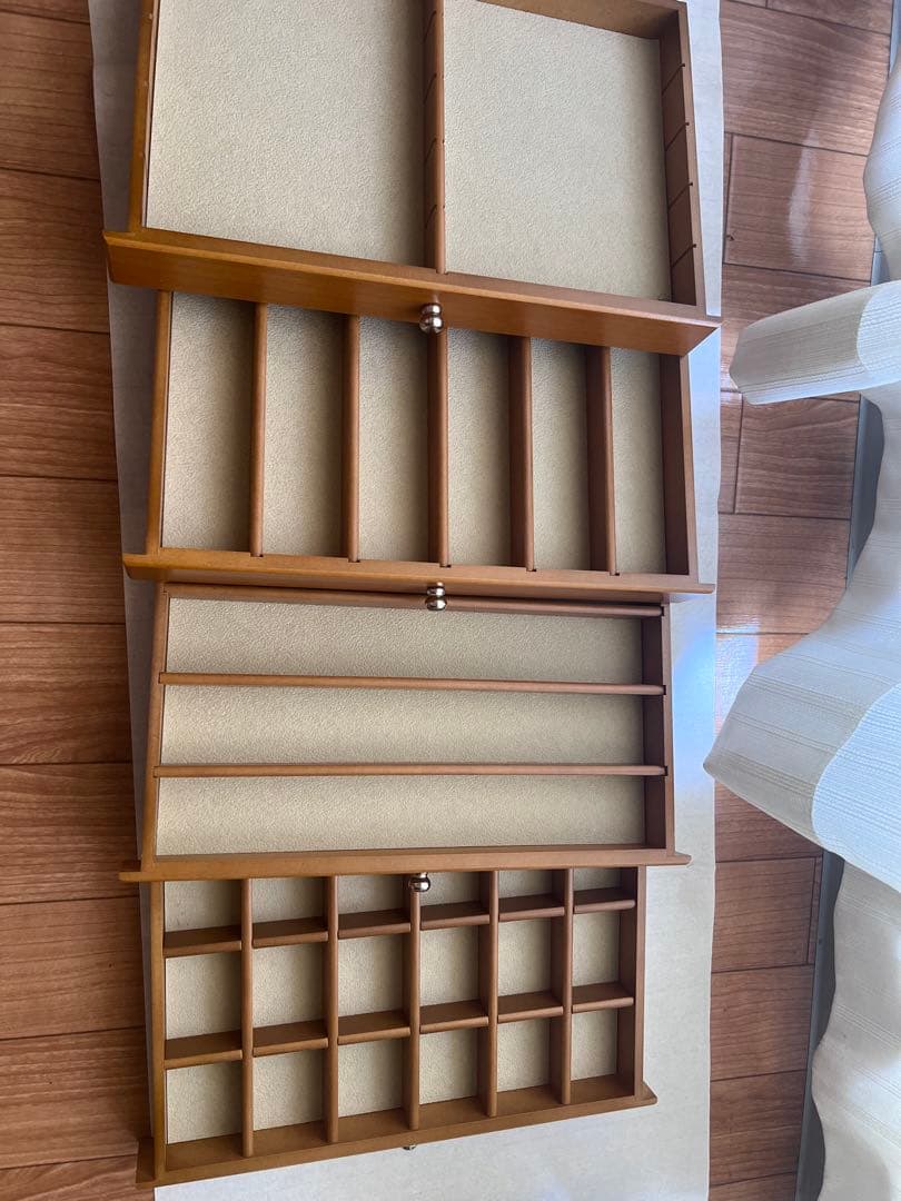 【値下げしました！】木製収納ジュエリーボックス　ミラー付き アクセサリーボックス