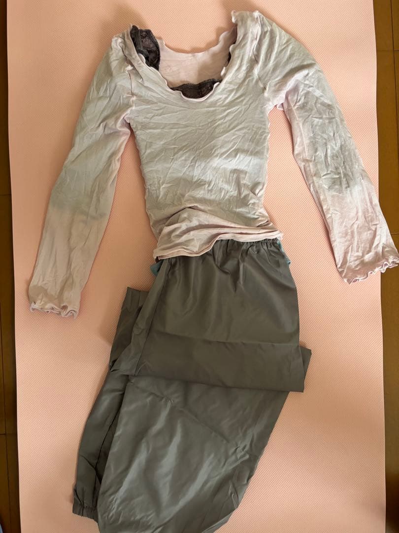 デラロミラノ　dellalo milano レース７部袖レオタード Lサイズ