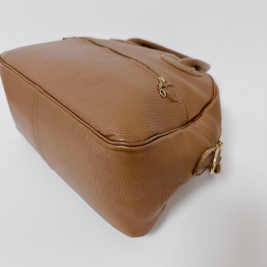 【24時間以内発送】ヤングアンドオルセン　キャメル　ボストンバッグ　ショルダー