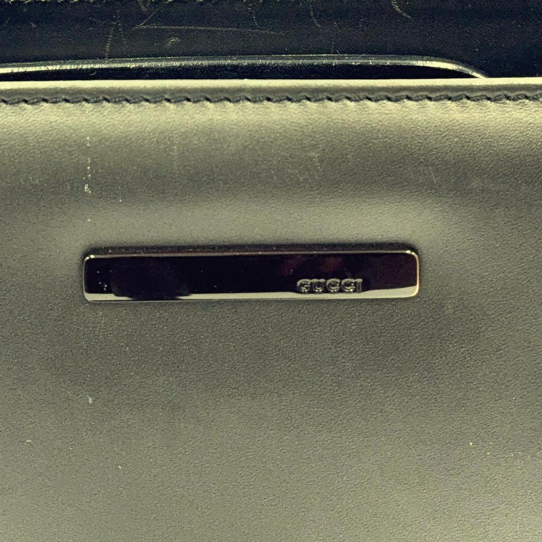 GUCCI グッチ レザートートバッグ ブラック A4収納可