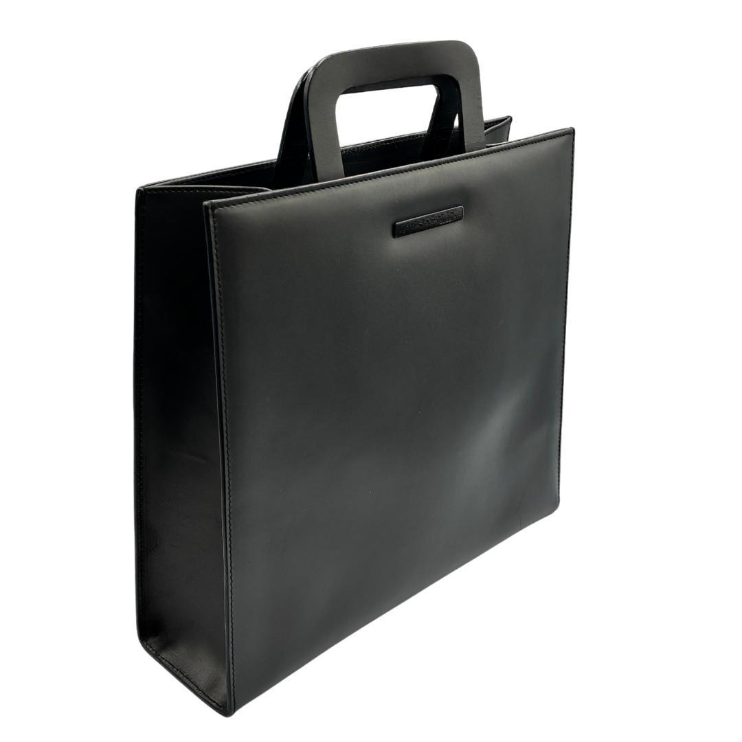 GUCCI グッチ レザートートバッグ ブラック A4収納可